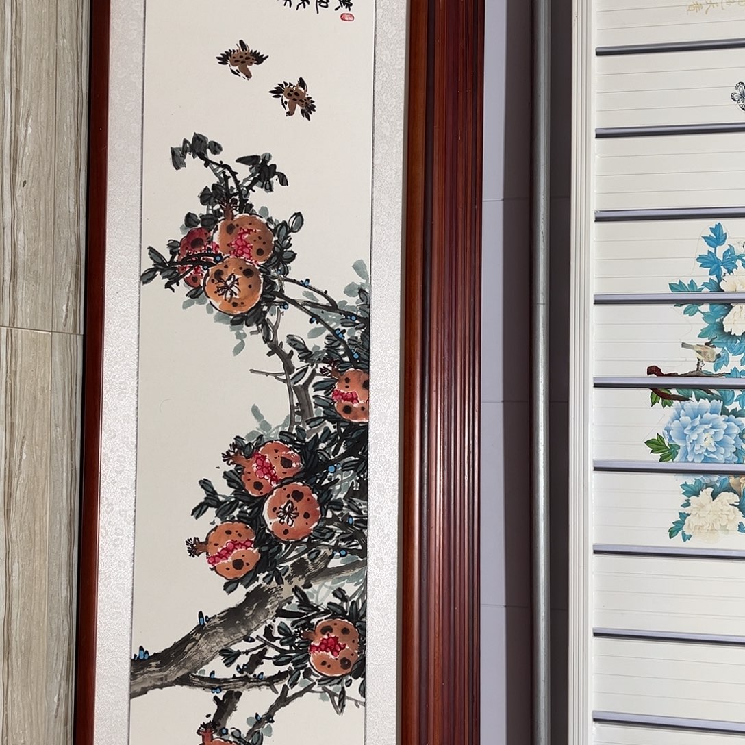 国画书画作品带框163×48