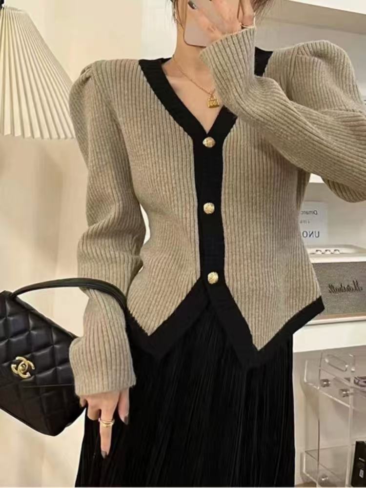秋冬针织开衫百搭软糯高级减龄内穿外搭女6001