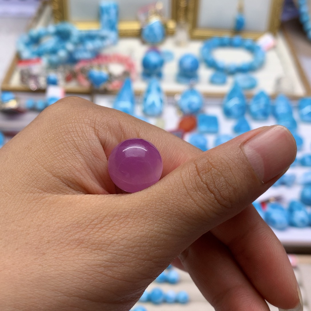 *****针钠钙石（海纹石）未镶嵌珠宝半成品