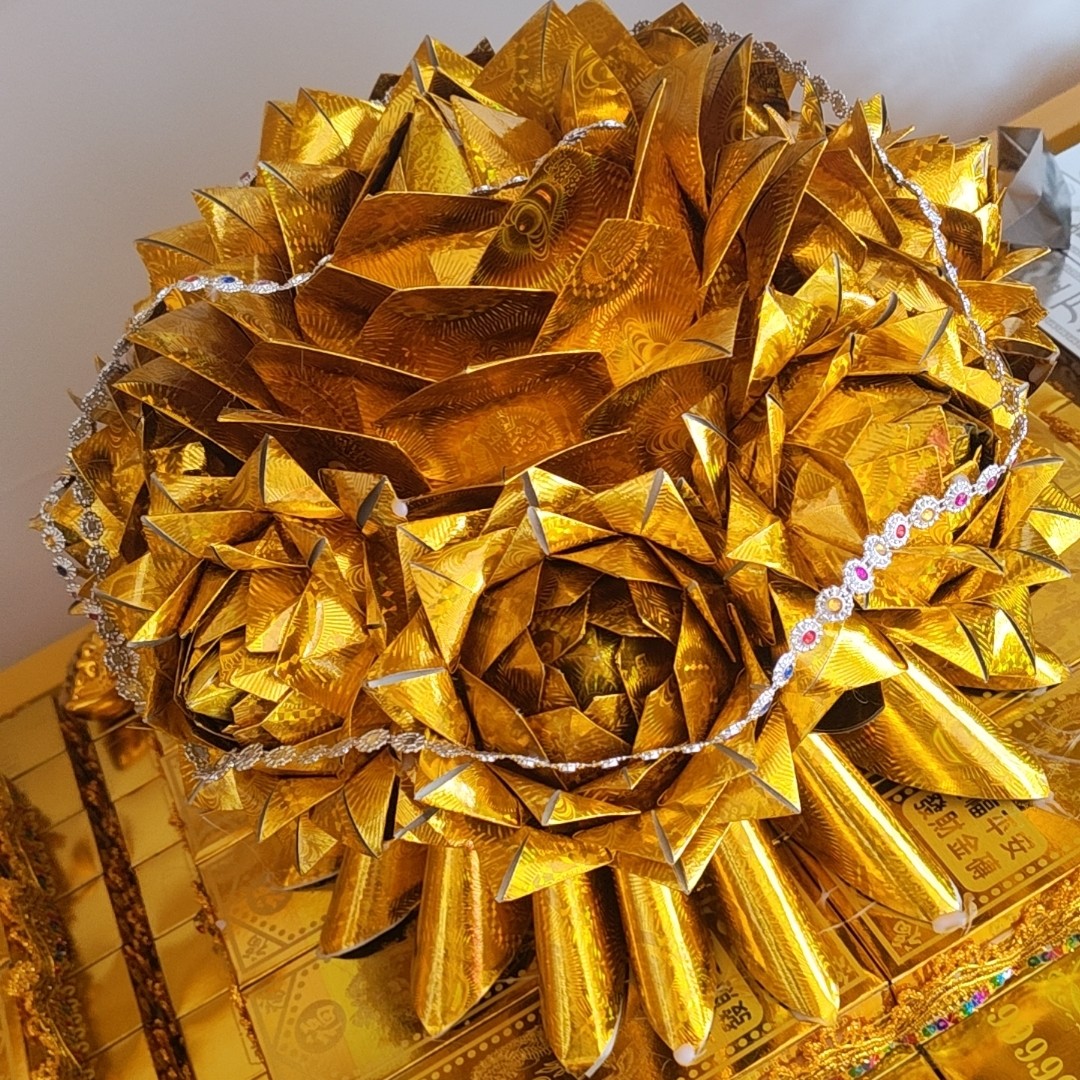 手工制作半成品发货，9朵莲花。九转莲台，有教程