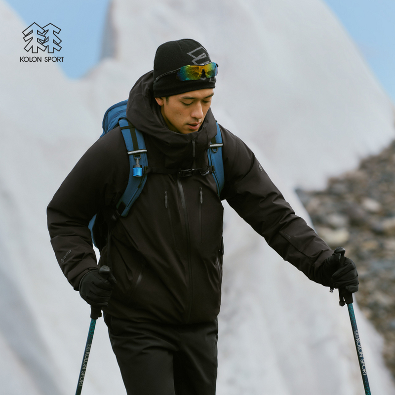 KOLON SPORT可隆冲锋衣2级羽绒服防水防风透湿耐磨男GTX ROCKDOWN