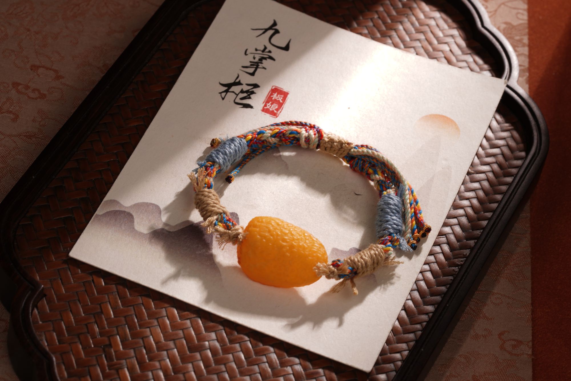 天然蜜蜡手绳设计款百搭—多样性发其一【JJ035】