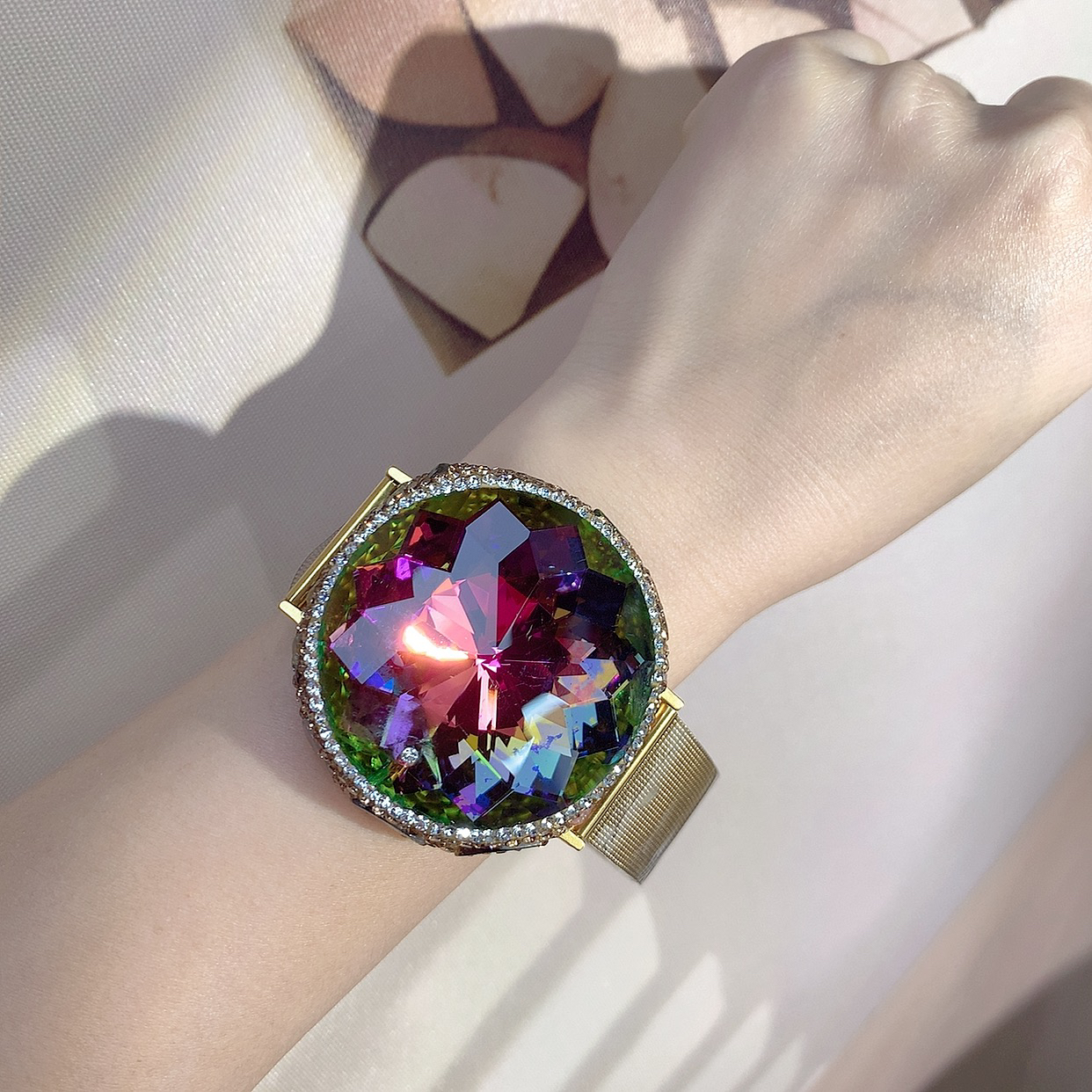 铜合金手镯 【雪姐定制】设计豪华星空紫色轻奢可调节手镯腕带