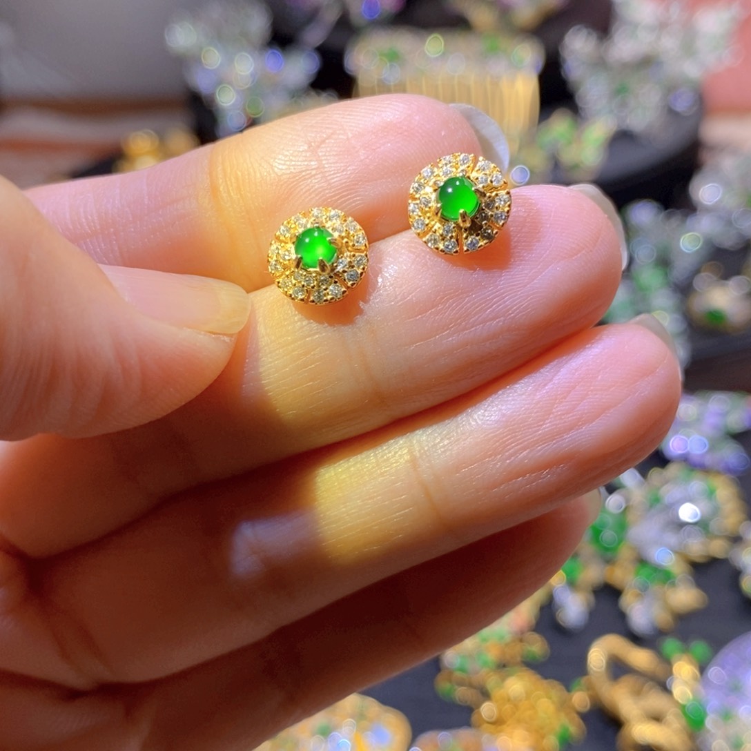 吊坠(不含链)银S925镶嵌翡翠