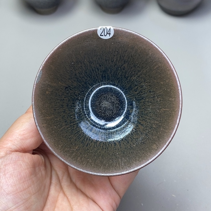 茶盏建窑建盏磨底柴烧主人杯微瑕