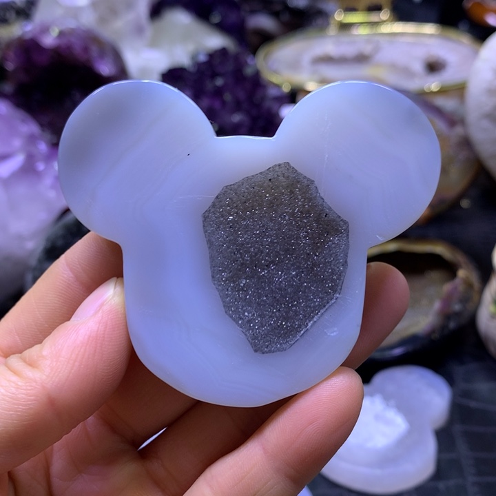 福利黑晶米奇未镶嵌水晶