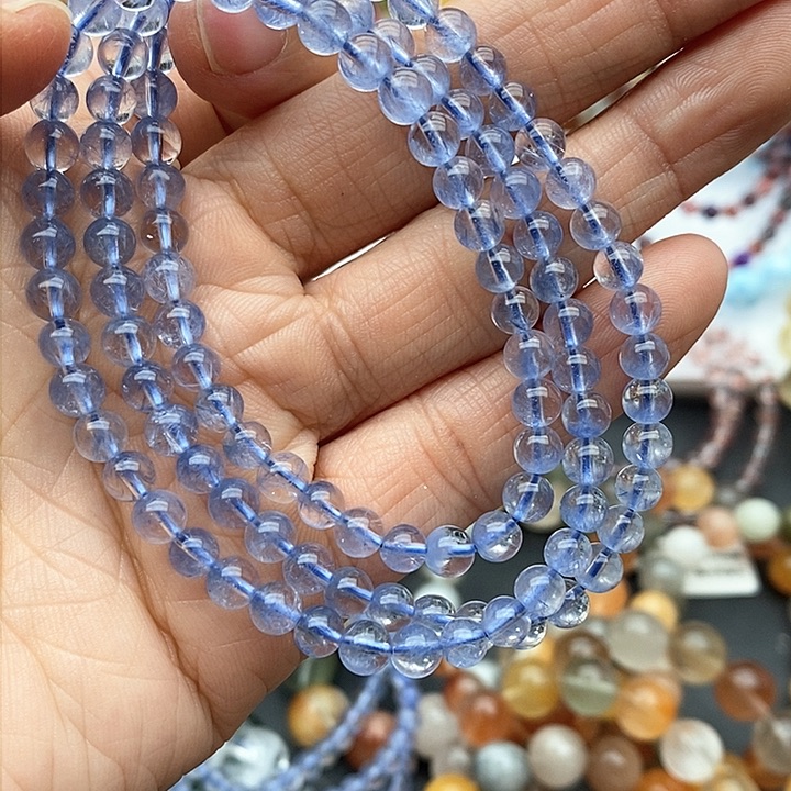 水晶手链未镶嵌蓝线
