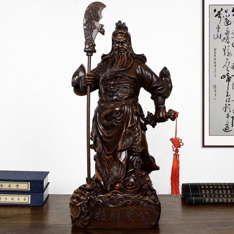 招财关公武财神佛像家居工艺品摆件A （52*25）