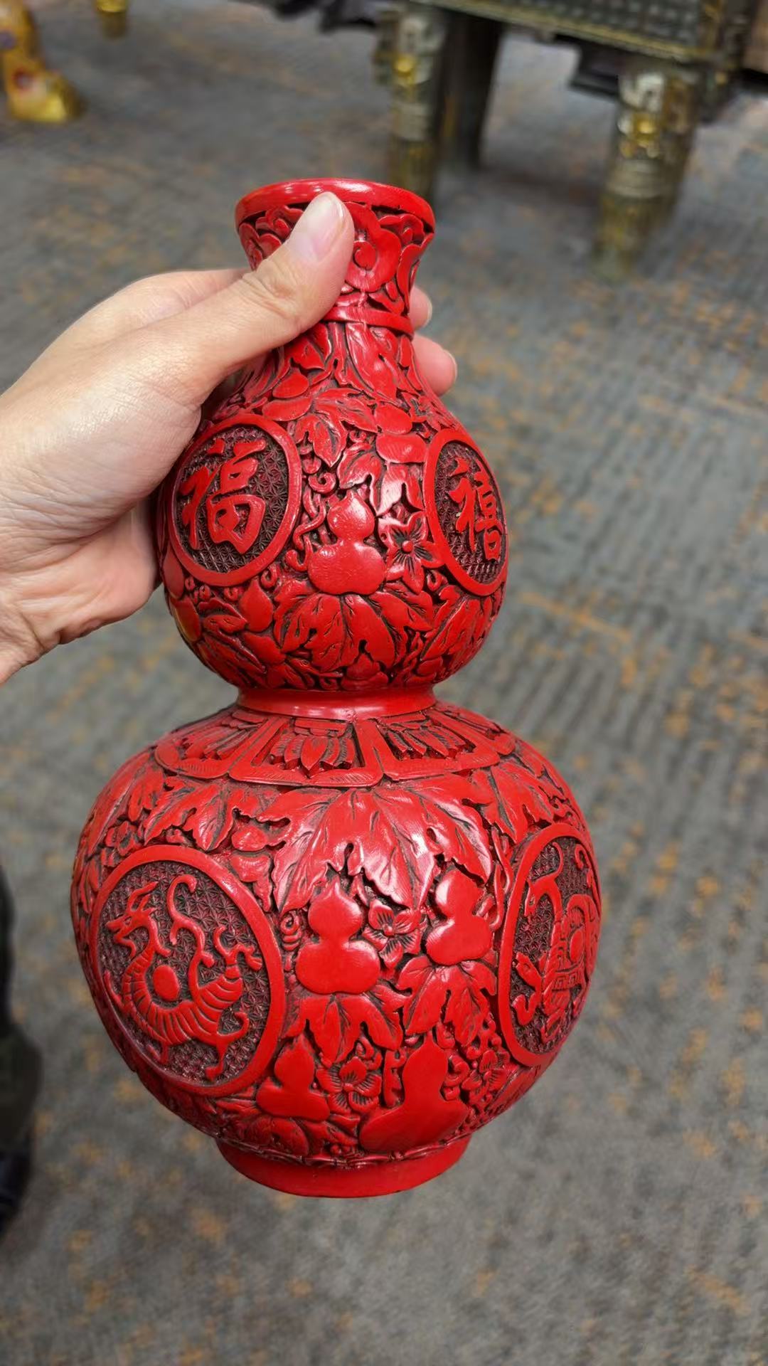 【晋博真选】【漆器】雕漆葫芦