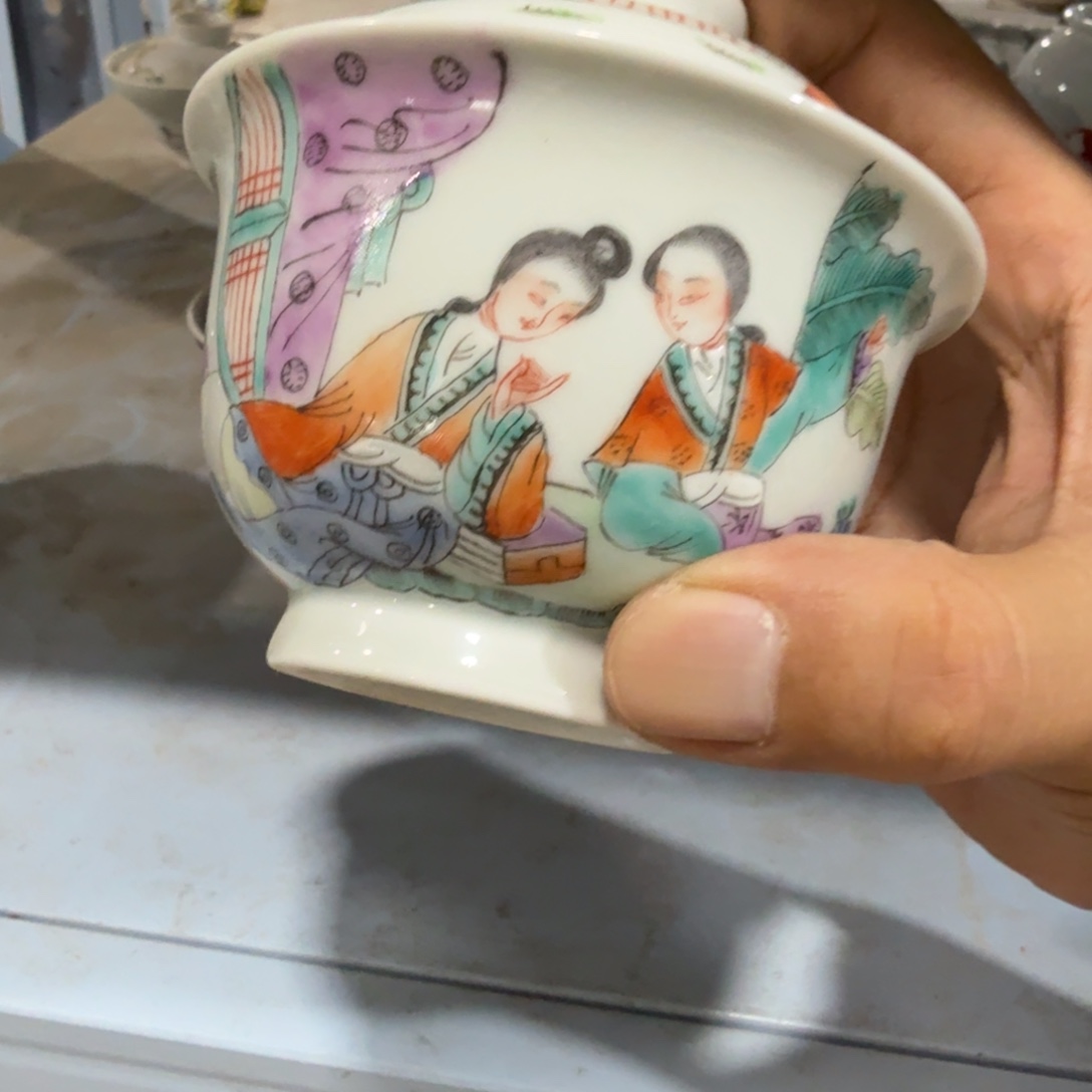 瓷片摆件手绘瓷器全部处理