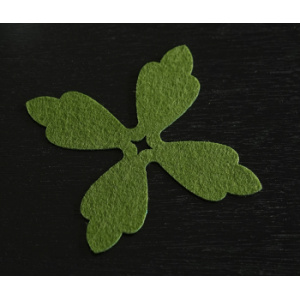 阿茶 【四叶草】宝相花毛毡杯垫10cm*7mm*10片