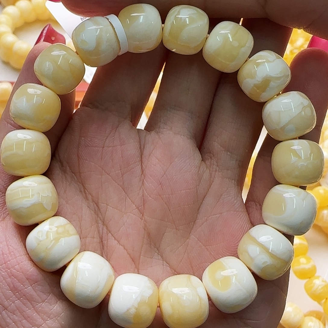 琥珀未镶嵌手链蜜蜡手串