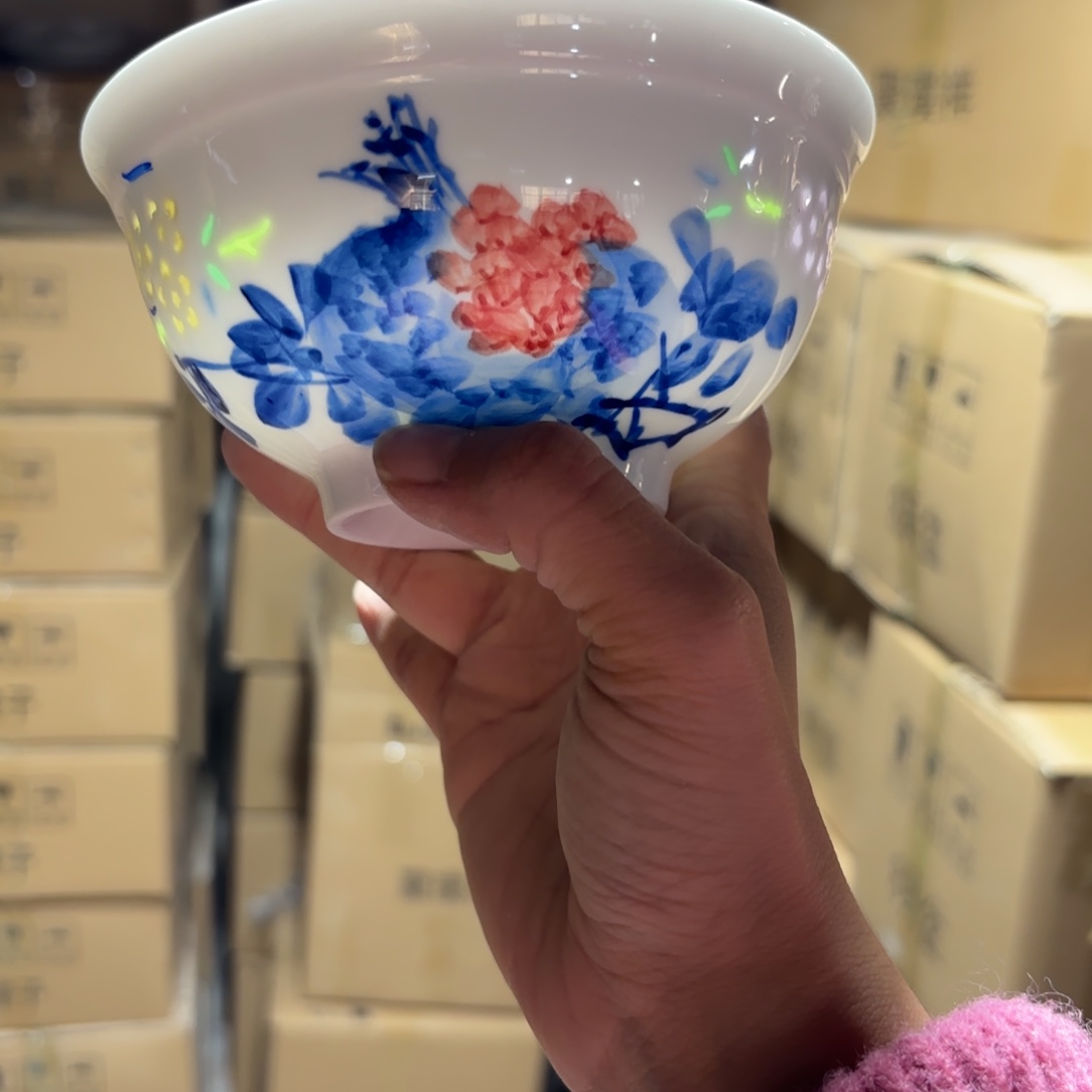 玉瓷景德镇陶瓷两只微瑕