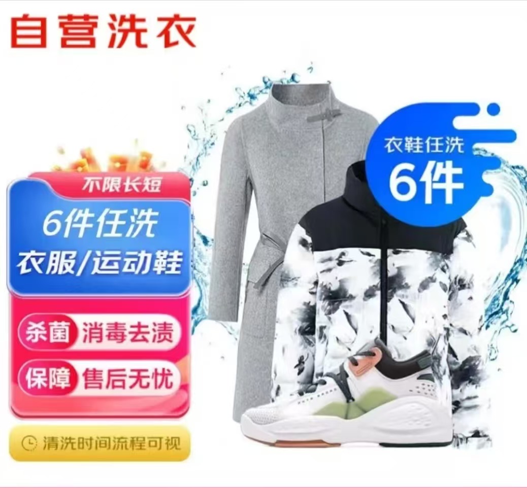 洗护/衣鞋/羽绒服/6件