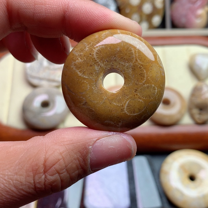 硅化珊瑚（珊瑚玉）颈饰未镶嵌