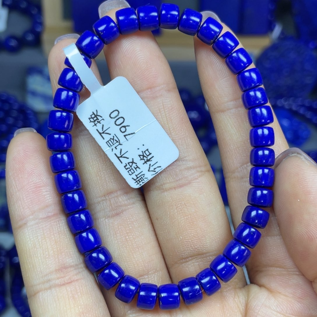 青金石6×4mm直切手串未镶嵌