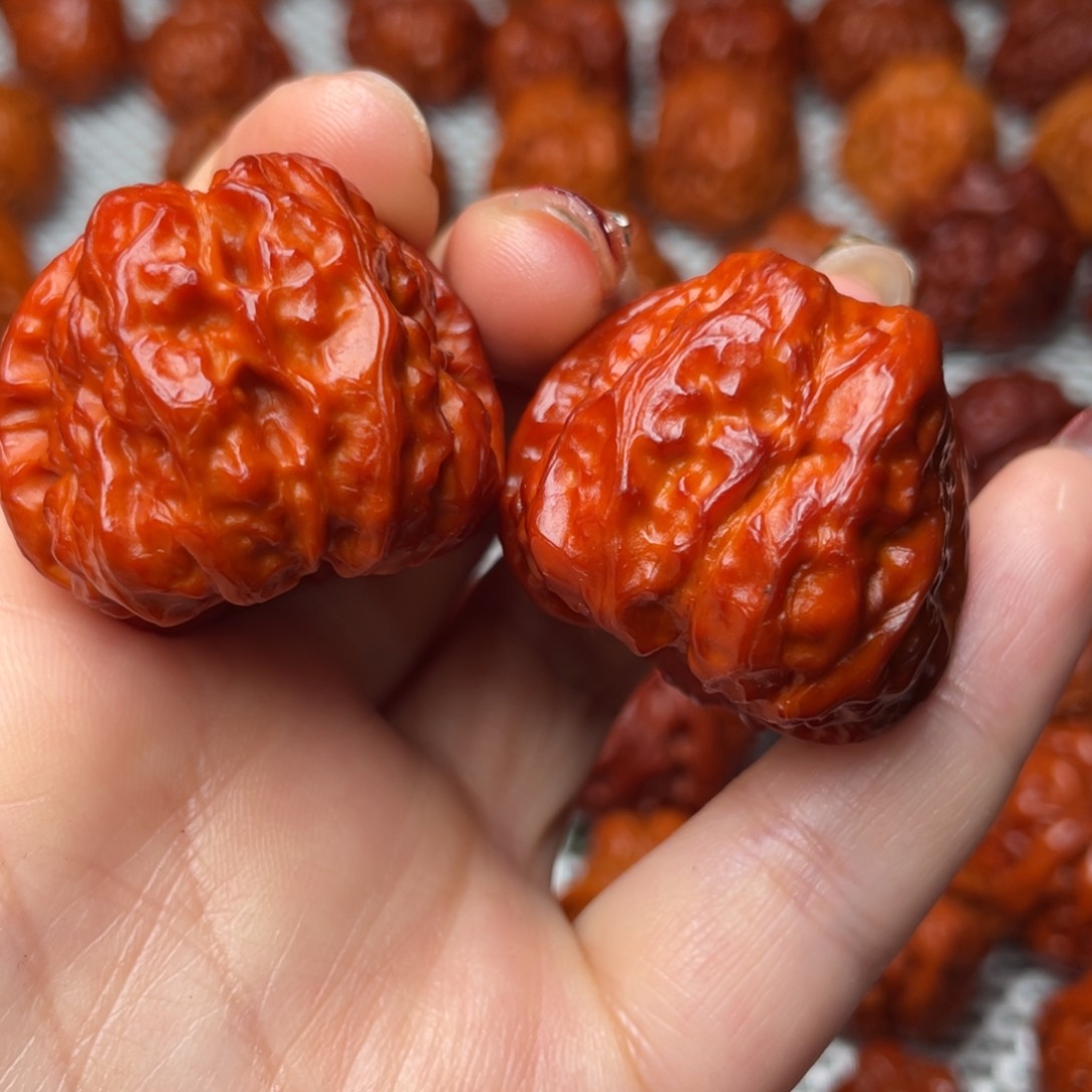 桃核吊坠文玩核桃 手把件 蛤蟆头 35