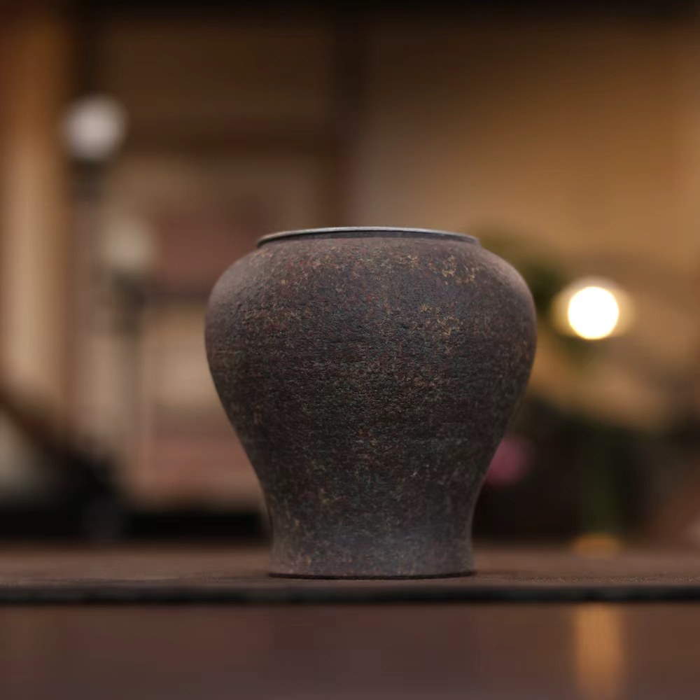 【慕白茶集】慕白粉引锡盖建水