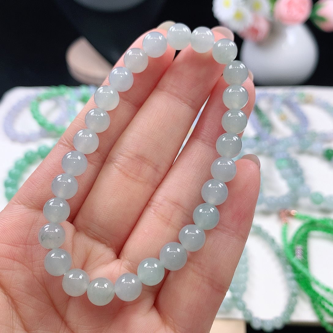 翡翠未镶嵌手链7mm
