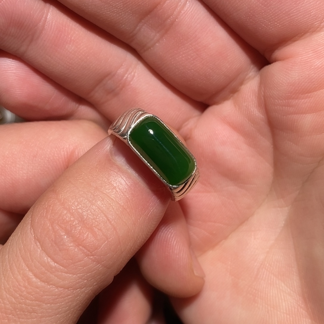 和田玉颈饰银S925镶嵌W*