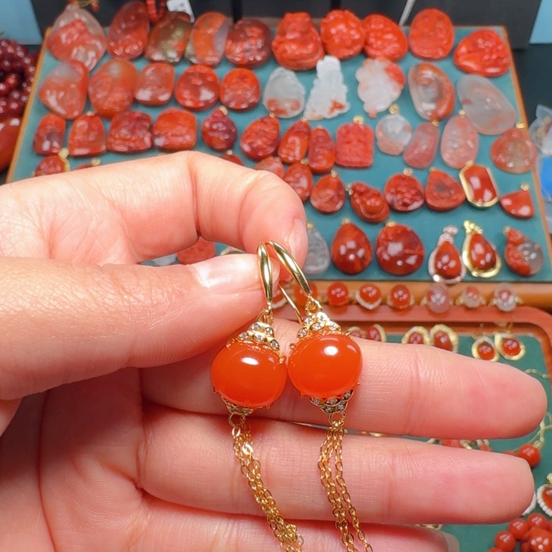 南红玛瑙南红银S925镶嵌