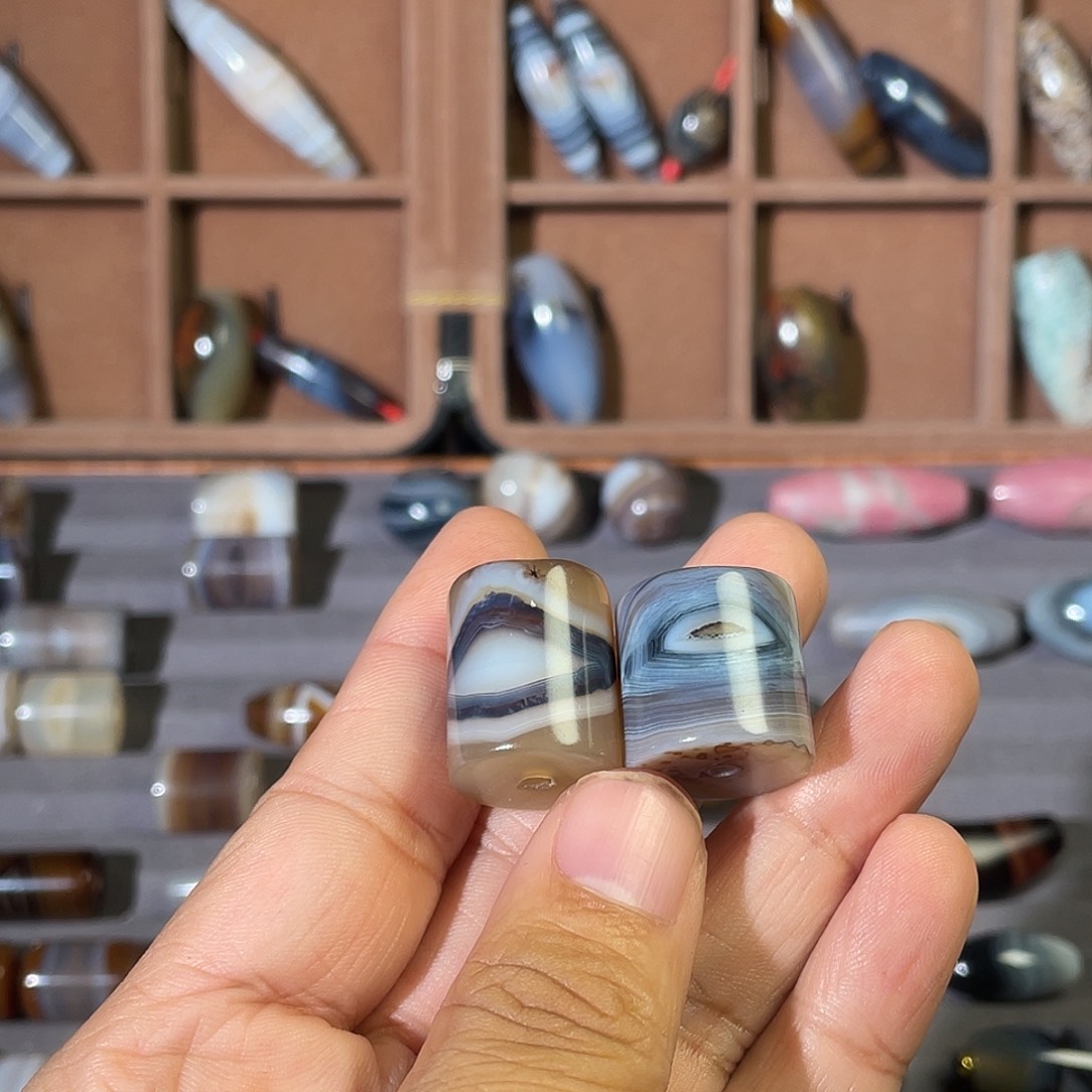 升***哥玛瑙/玉髓合金颈饰