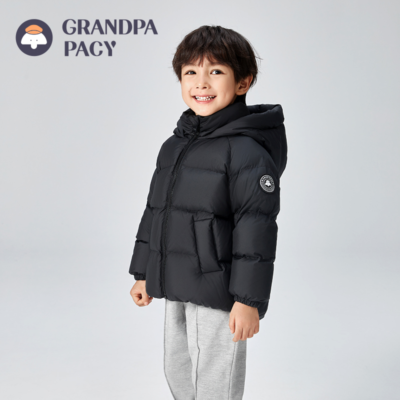 帕西爷爷儿童羽绒服男女短小中户外保暖宝宝婴秋冬季装外套2489