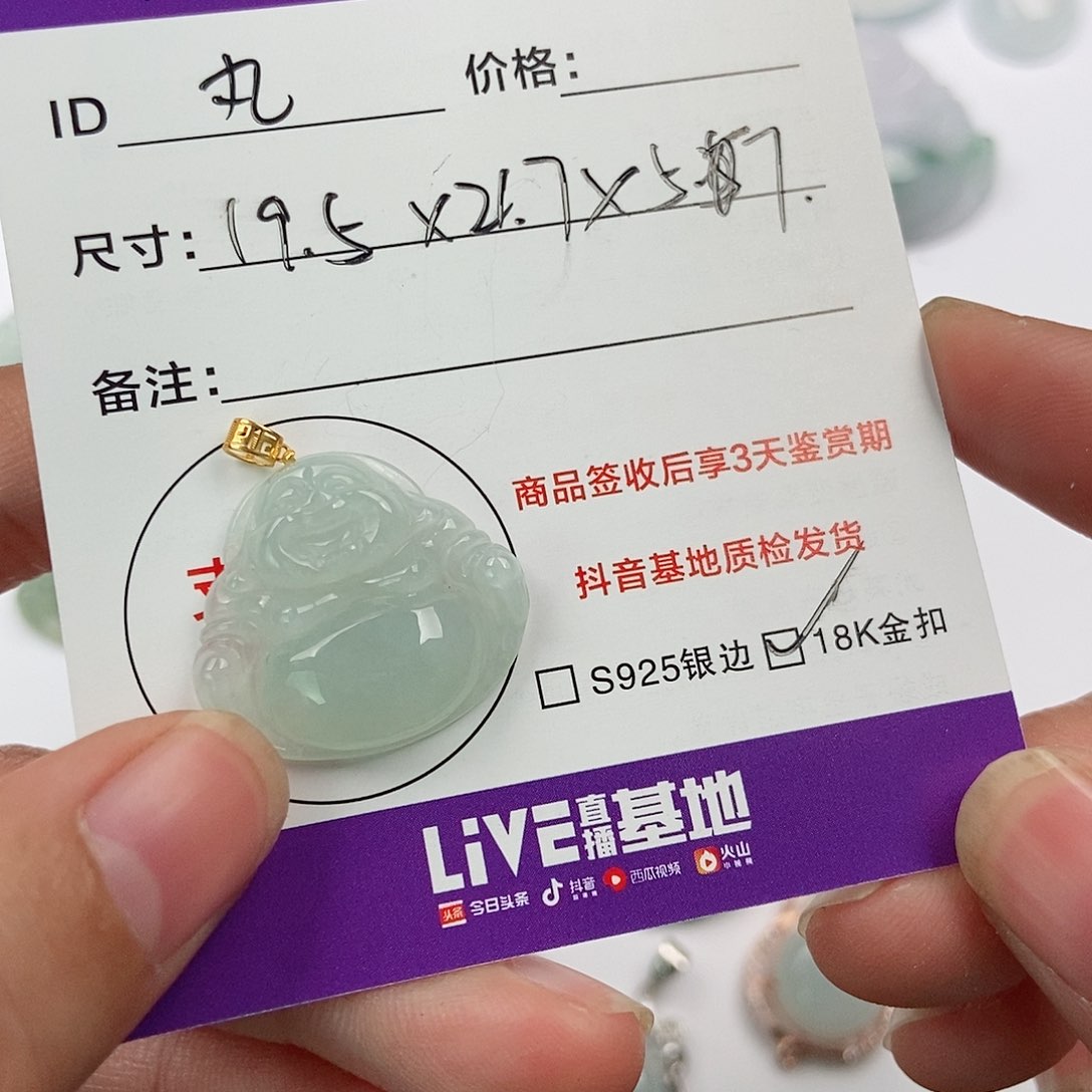 翡翠颈饰未镶嵌丸**。翡翠