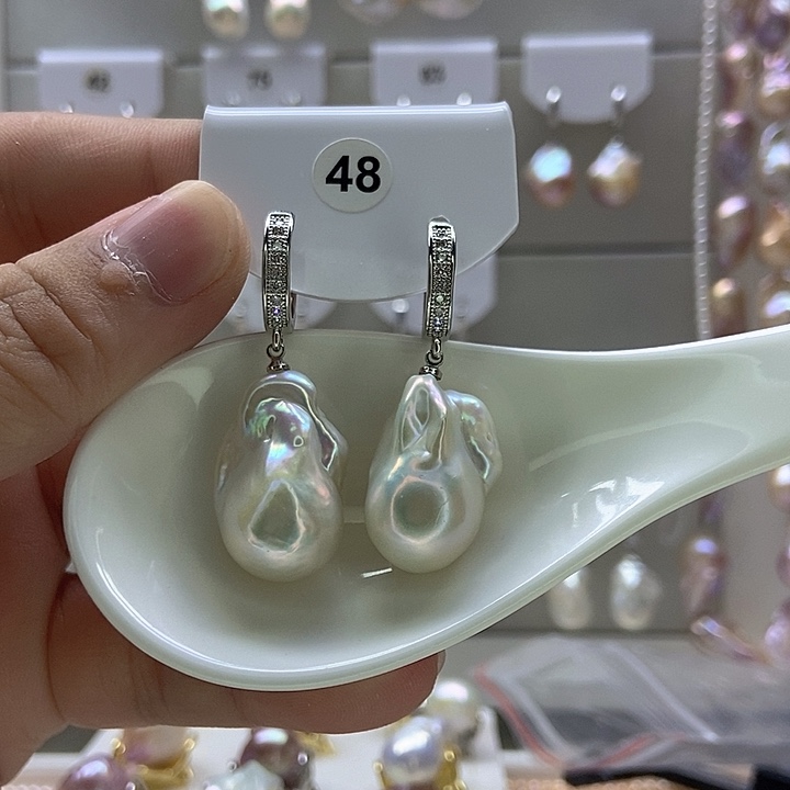 冬***来淡水珍珠颈饰银S925镶嵌48