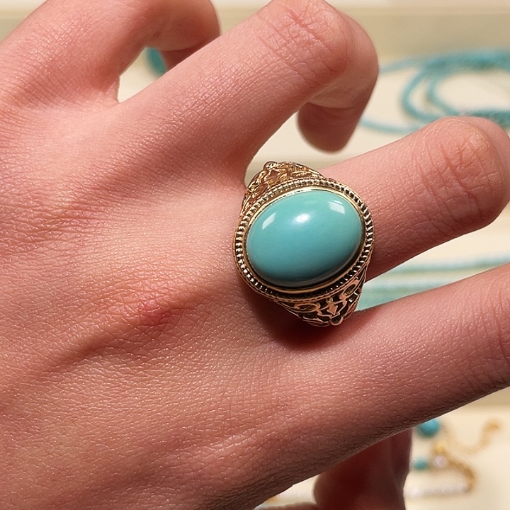 绿松石未镶嵌戒指