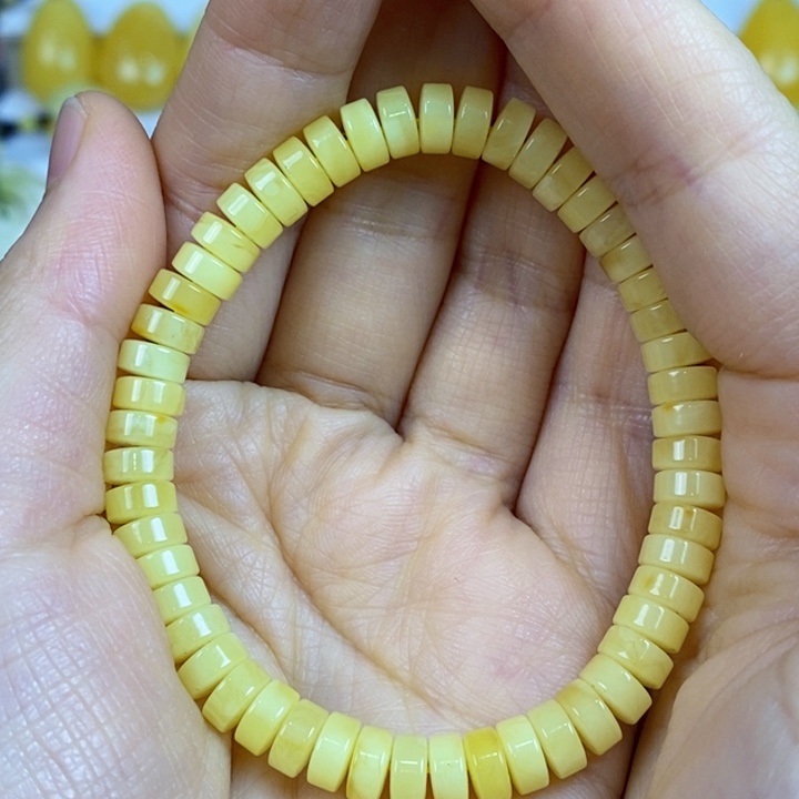 蜜蜡手链未镶嵌天然原矿假一赔十