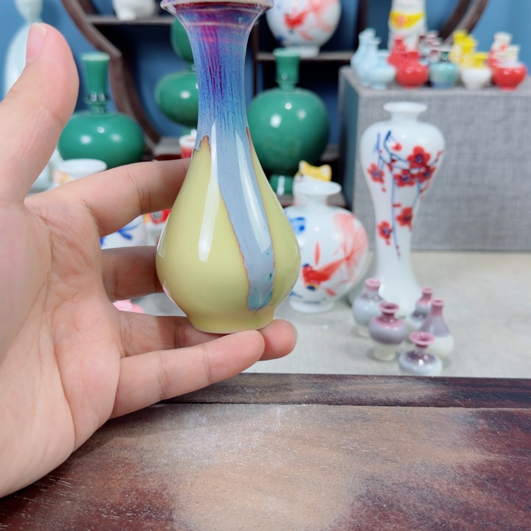 陶瓷手工小花器摆件