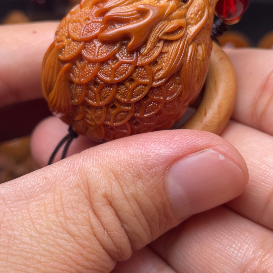 橄榄核手串/手链乐***金币龙龟单子指环穿配3.7左右