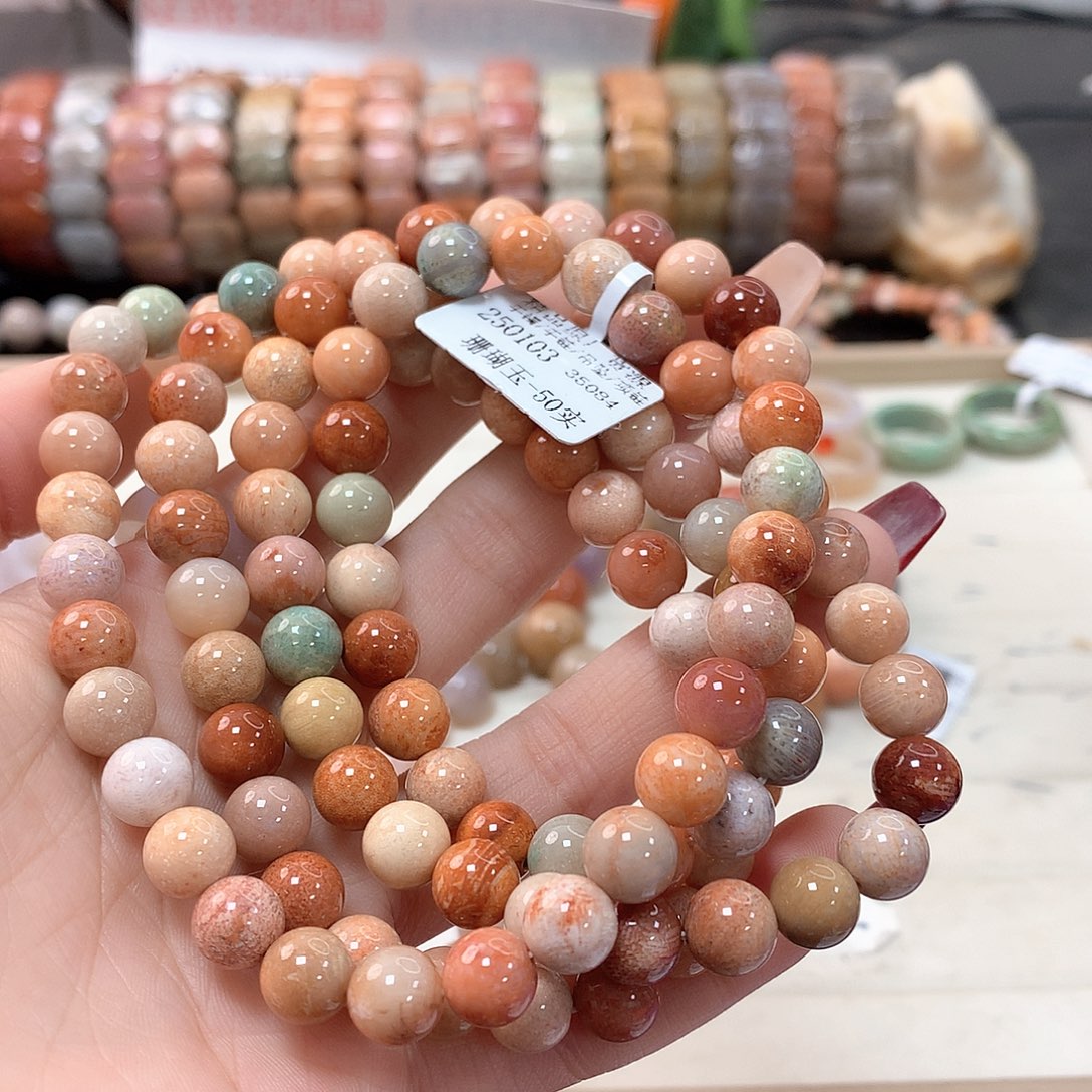 硅化珊瑚（珊瑚玉）手链未镶嵌椿*071