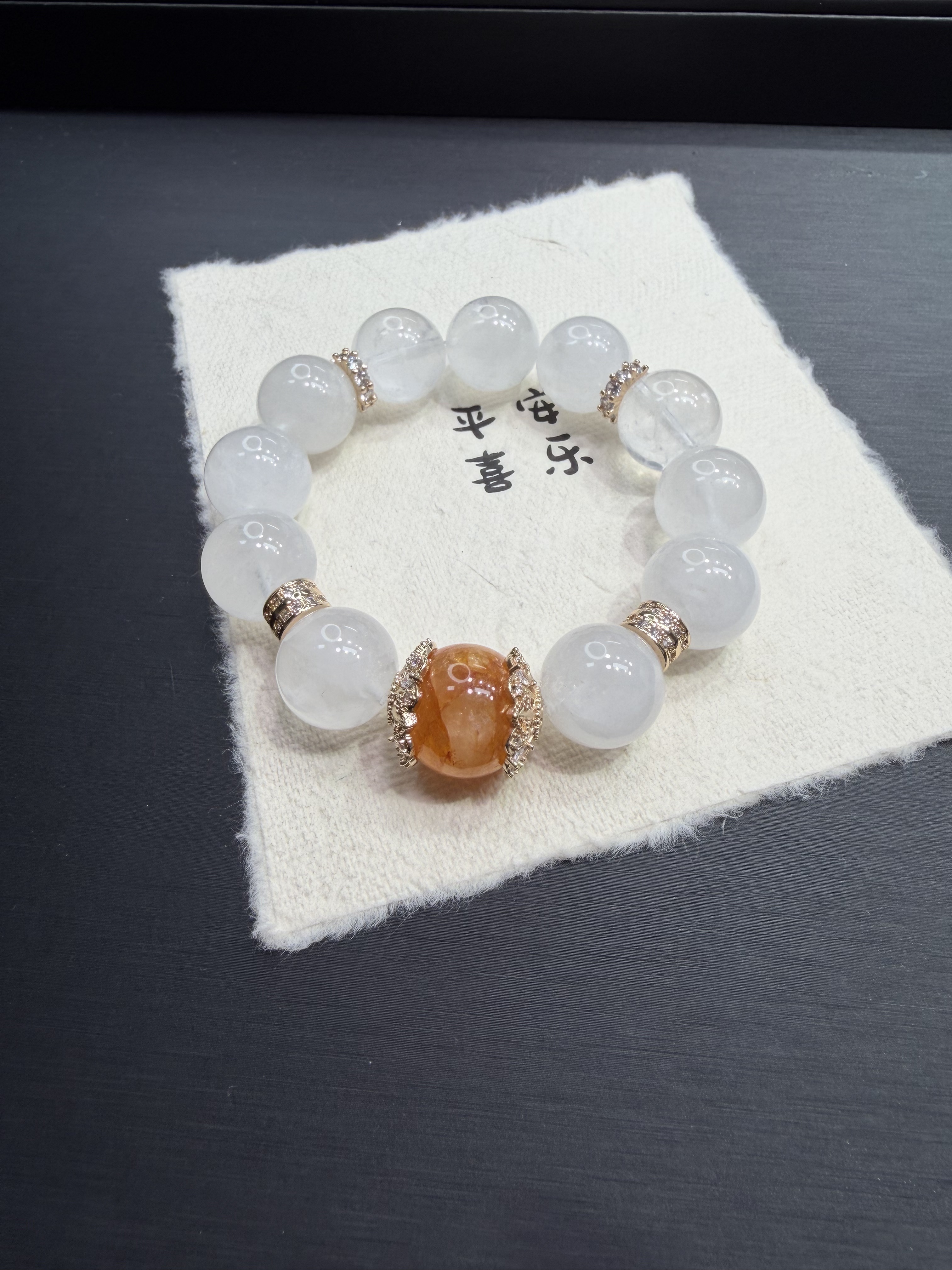 A52【半糖主义】白幽灵水晶原创水晶手串多样性发其一
