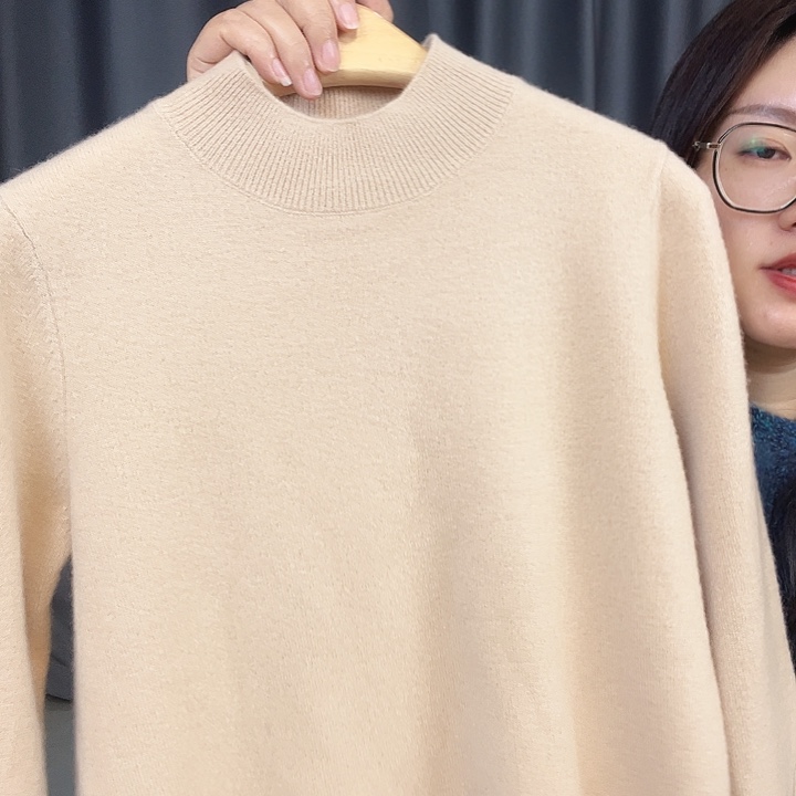 半高领加厚打底衫