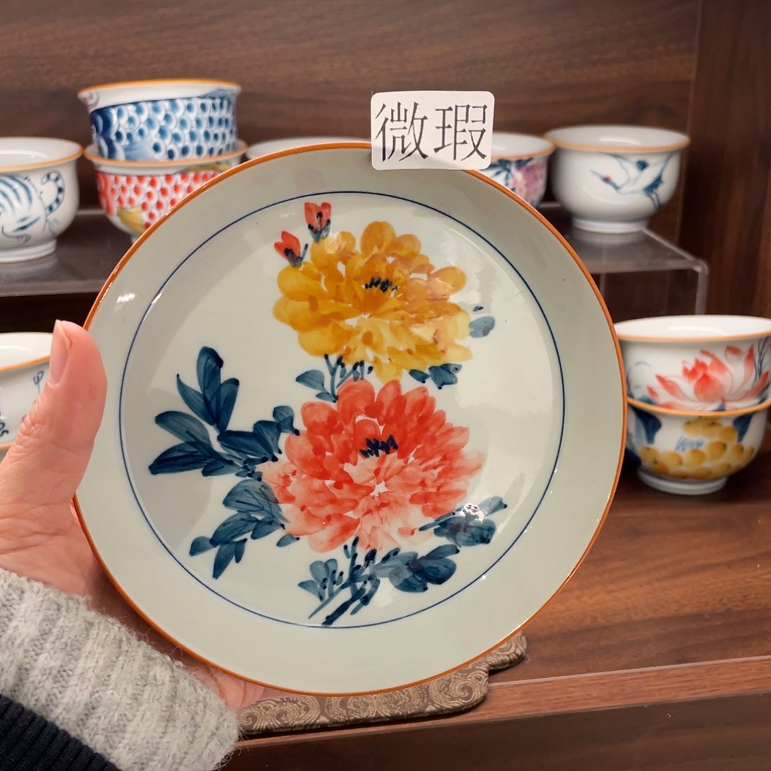 微瑕釉下彩纯手绘
