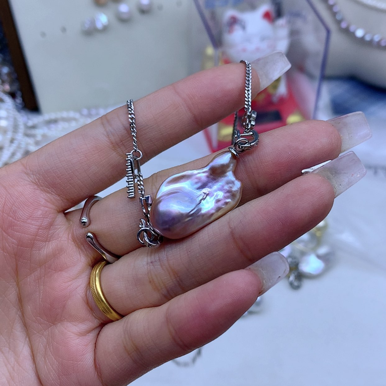 【闪购商品】淡水珍珠颈饰银S925镶嵌