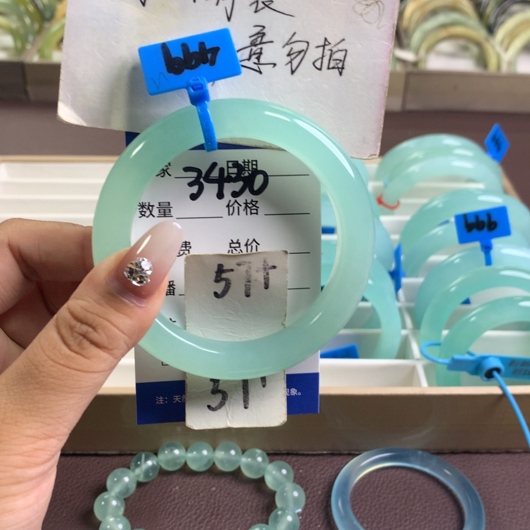 未镶嵌蛇纹石玉手镯3430