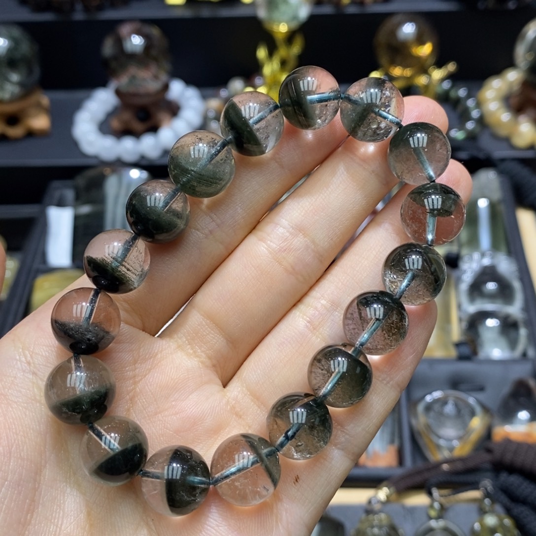 所***愿水晶手串未镶嵌绿幽灵