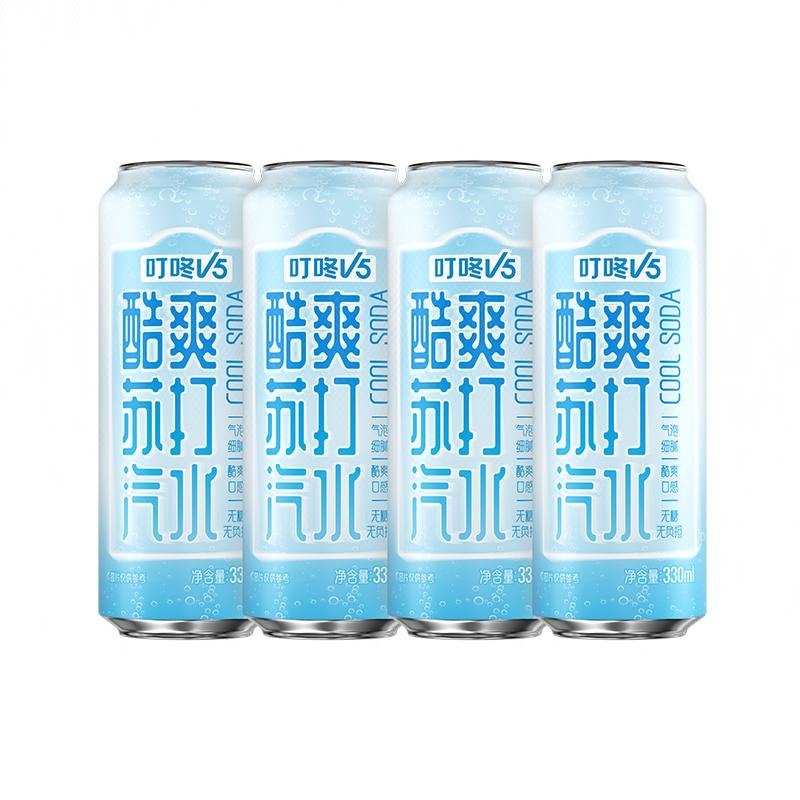 【冰镇】叮咚V5酷爽苏打汽水 330mL*4罐/组