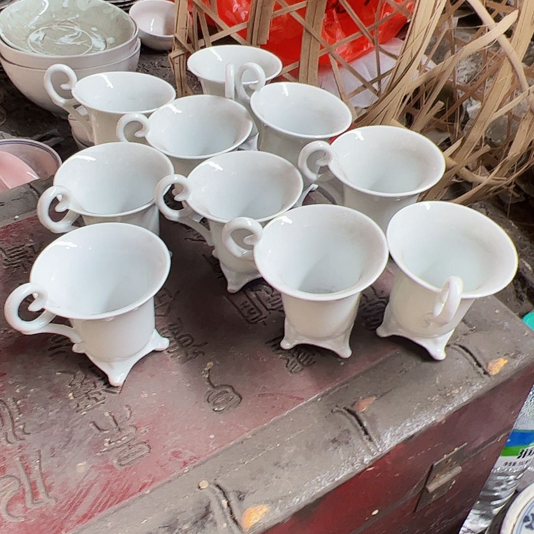 摆件陶景德镇陶瓷酒杯10个