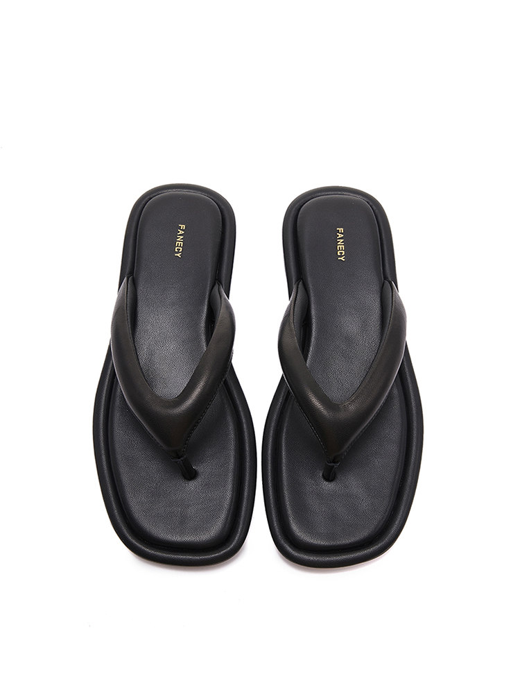 2025新款夏季真皮人字拖女士休闲舒适防滑人字拖鞋百搭简约高级感