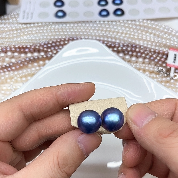 银S925镶嵌拼合珍珠（马贝珠）颈饰