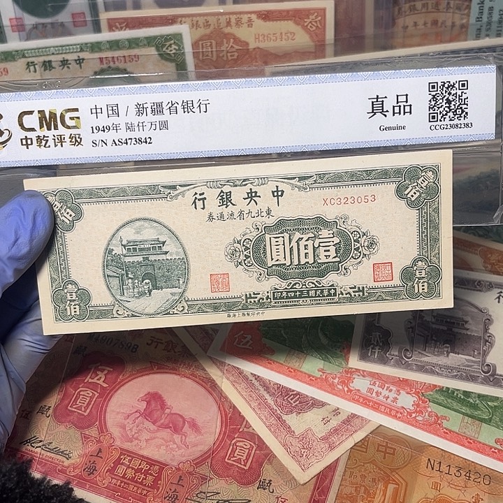 中央银行一百元一张