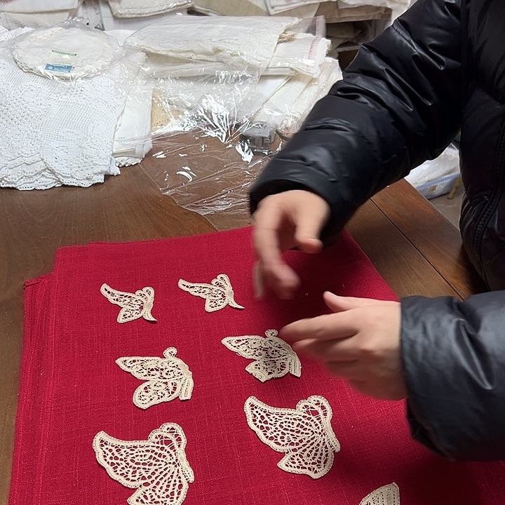 毛绒亚麻棉130-8个蝴蝶