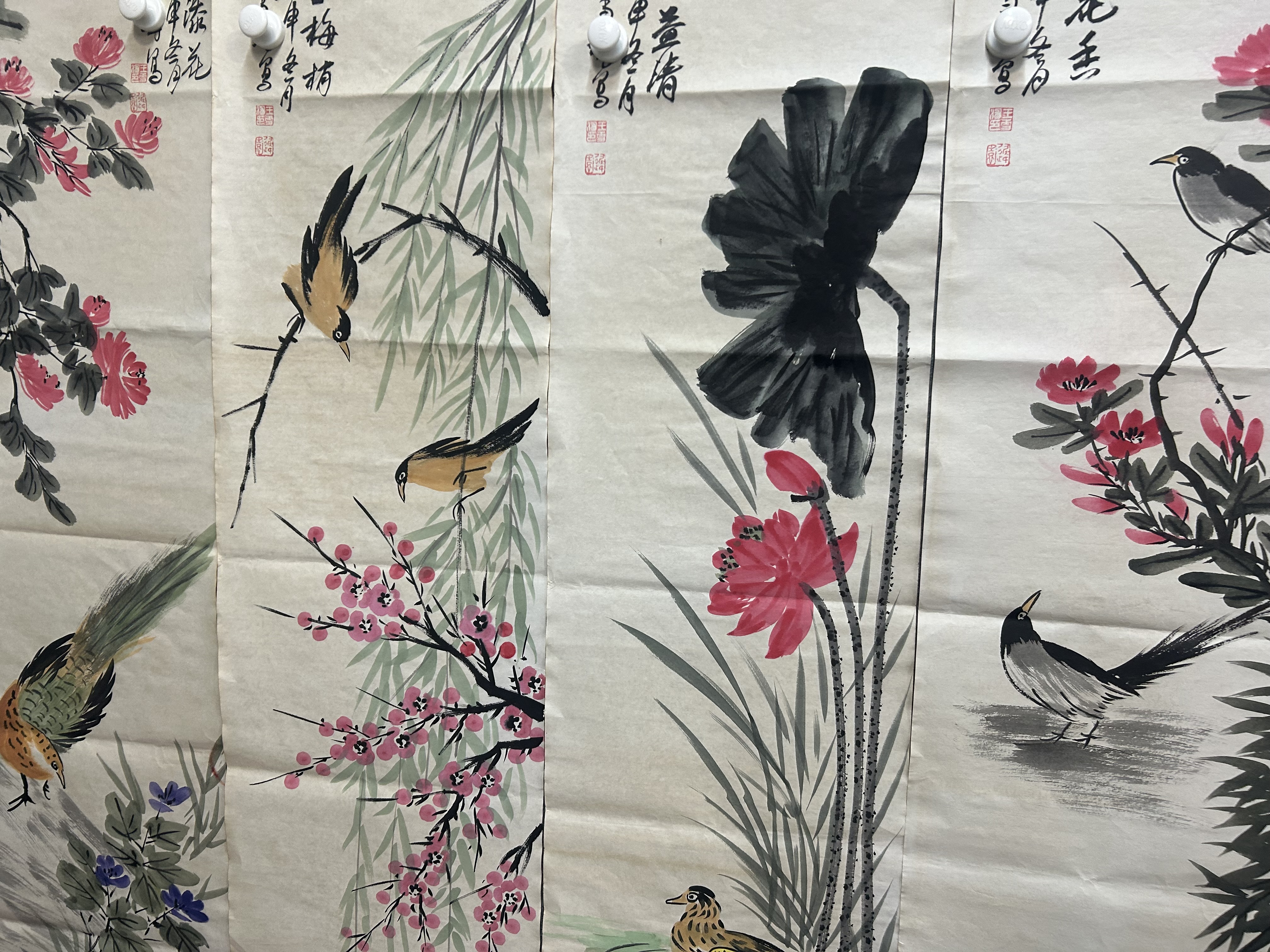【绘溪】精品四条屏装饰画通用链接