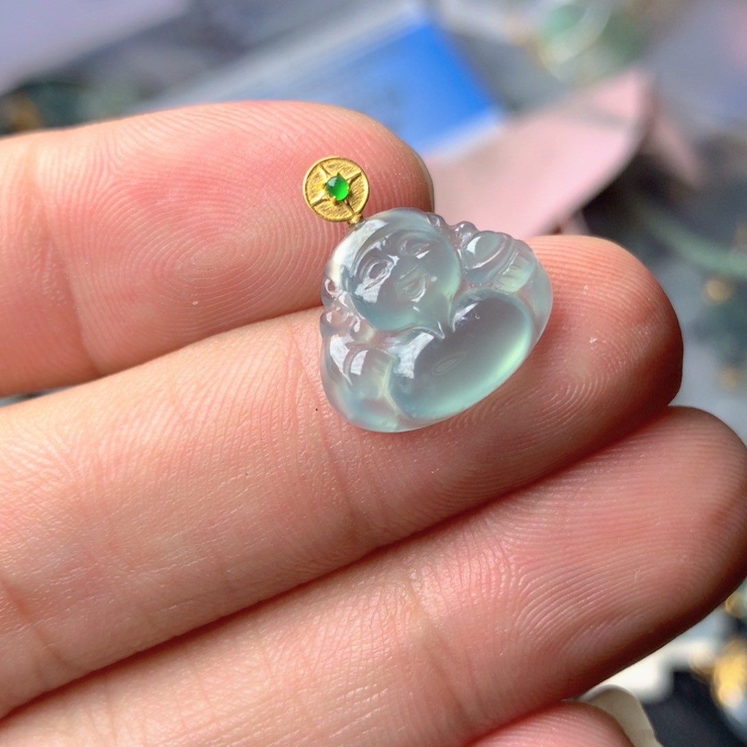 【闪购商品】翡翠18K金镶嵌颈饰翡翠