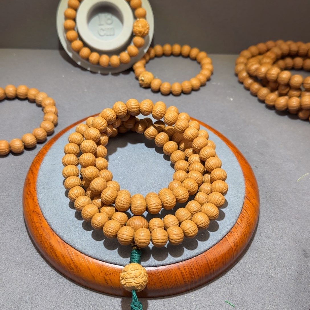 高***霖吊坠文玩核桃12尺寸108雕刻款脖挂