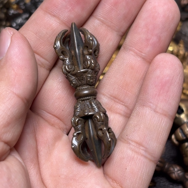 银***马玻璃颈饰铜星月菩提挂件菩提